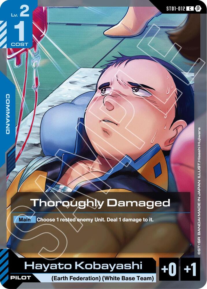 Thoroughly Damaged ST01-012 C Gundam card