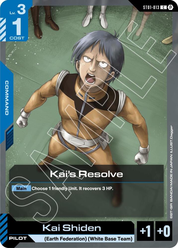 Kai's Resolve ST01-013 C Gundam card