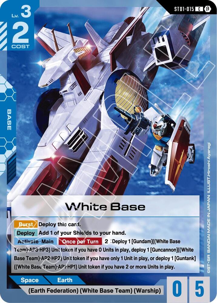 White Base ST01-015 C Gundam card