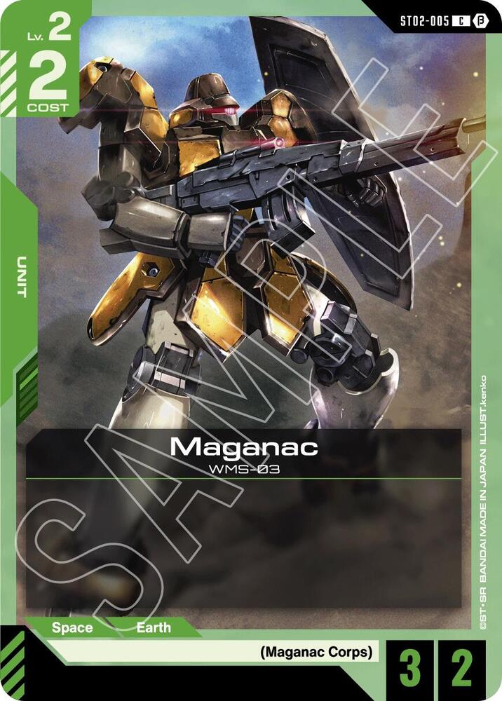 Maganac ST02-005 C Gundam card