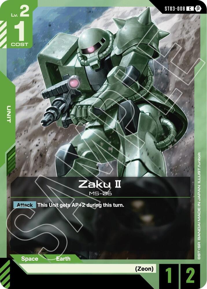 Zaku II ST03-008 C Gundam card