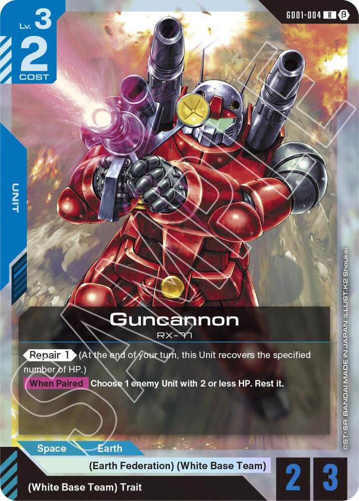 Guncannon GD01-004 R Gundam card