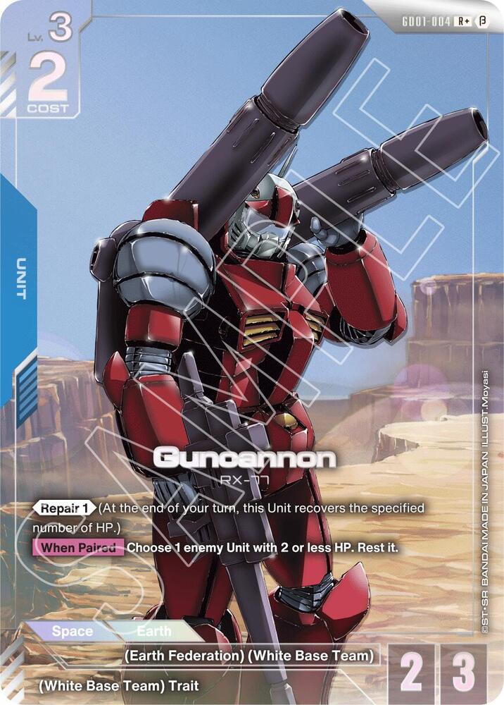 Guncannon GD01-004 R+ Gundam card