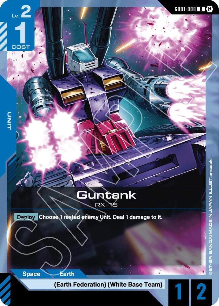 Guntank GD01-008 U Gundam card