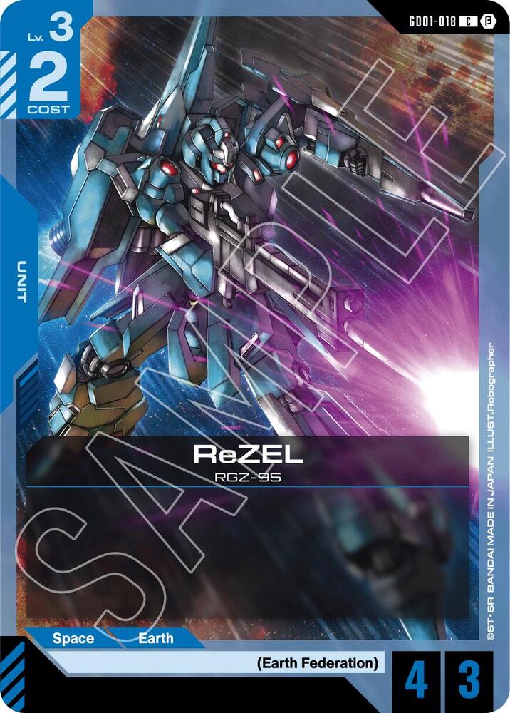 ReZEL GD01-018 C Gundam card