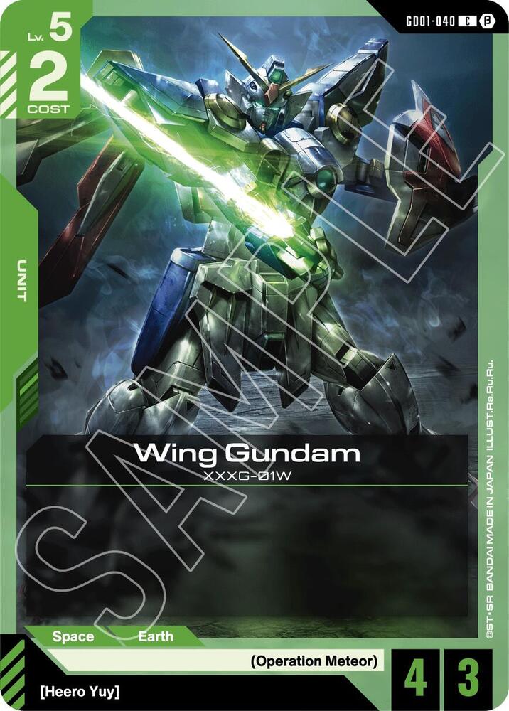 Wing Gundam GD01-040 C Gundam card