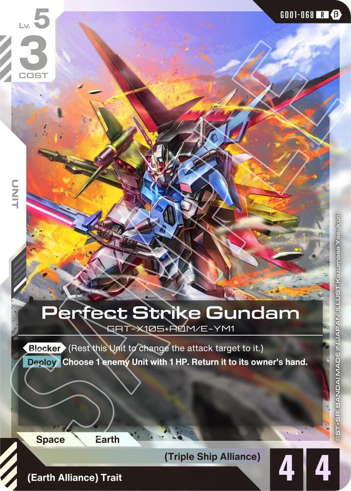 Perfect Strike Gundam GD01-068 R Gundam card