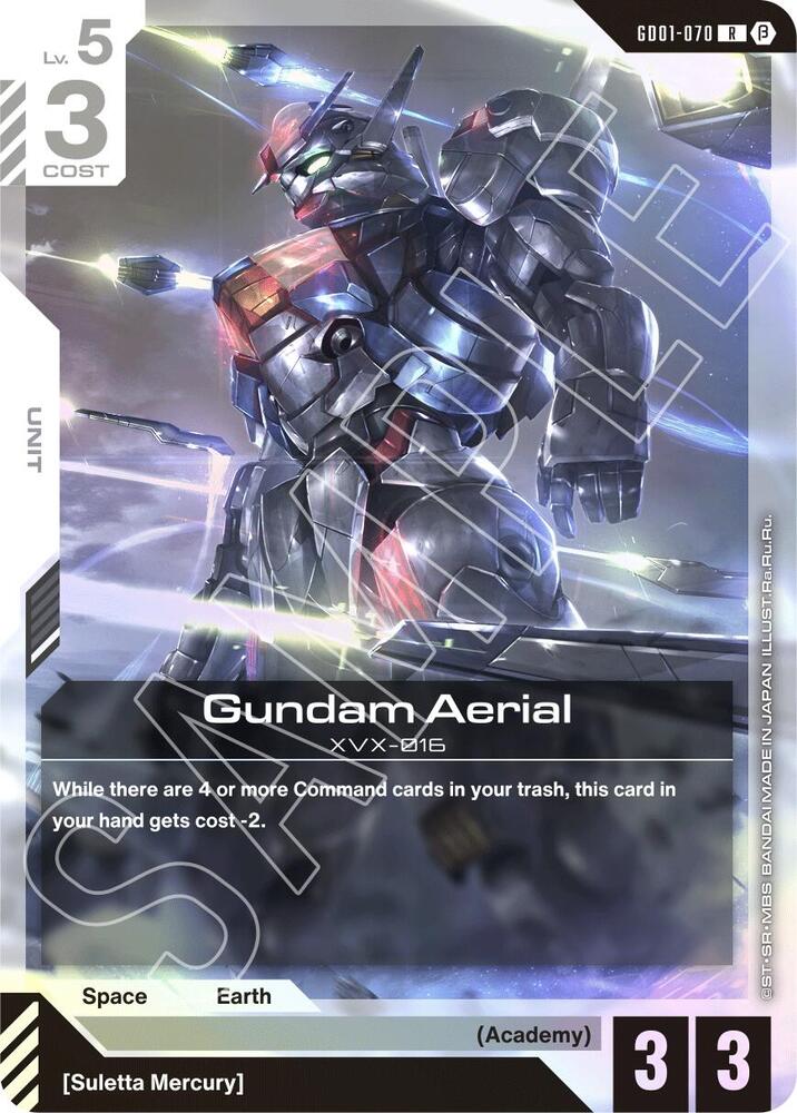 Gundam Aerial GD01-070 R Gundam card