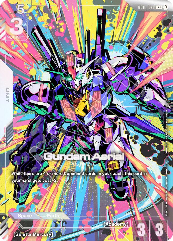 Gundam Aerial GD01-070 R+ Gundam card