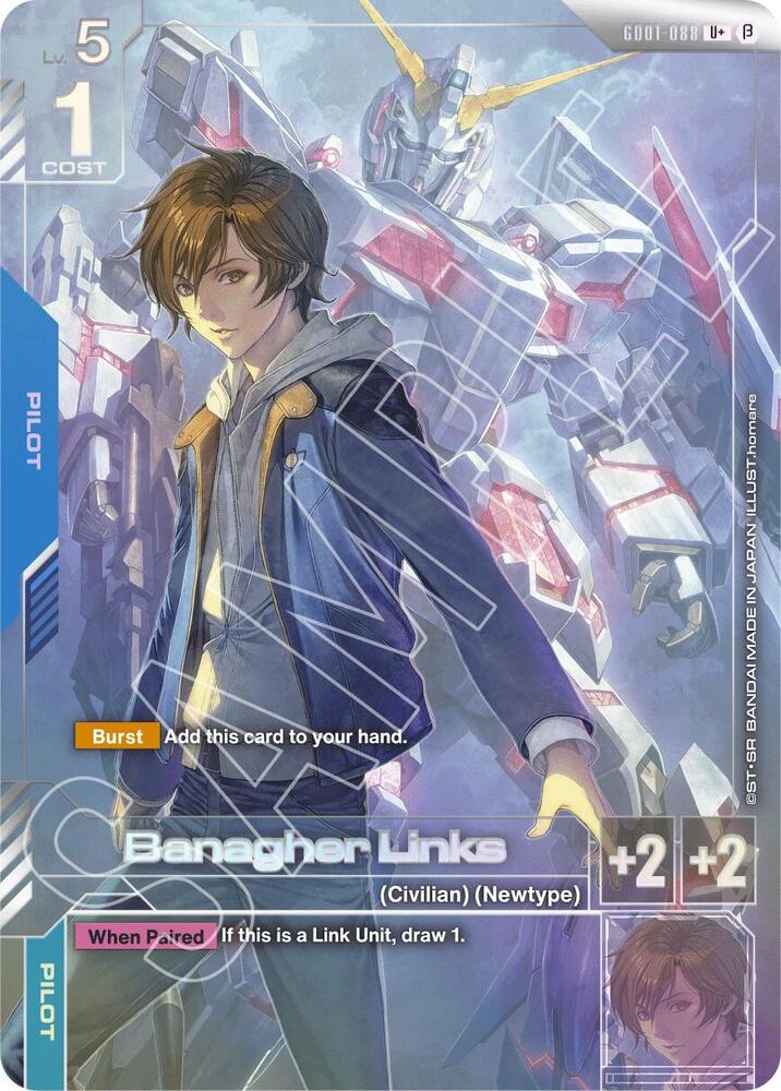 Banagher Links GD01-088 U+ Gundam card