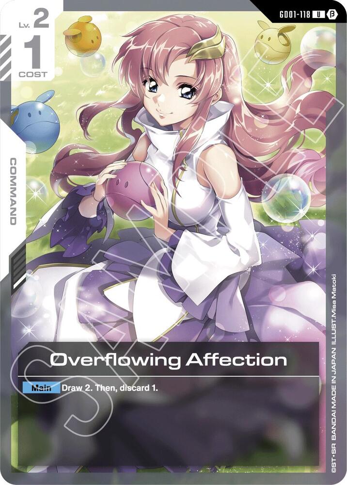 Overflowing Affection GD01-118 U Gundam card