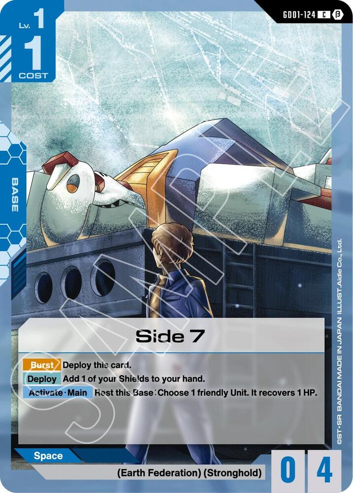 Side 7 GD01-124 C Gundam card