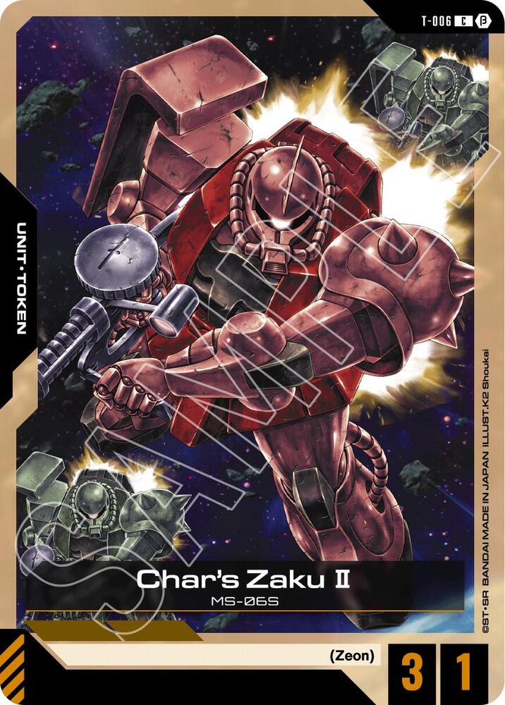 Char's Zaku II Token T-006 C Gundam card