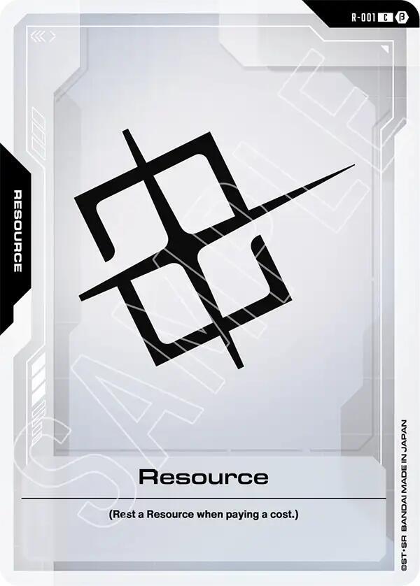 Resource Cards Gundam Card Game set cover card