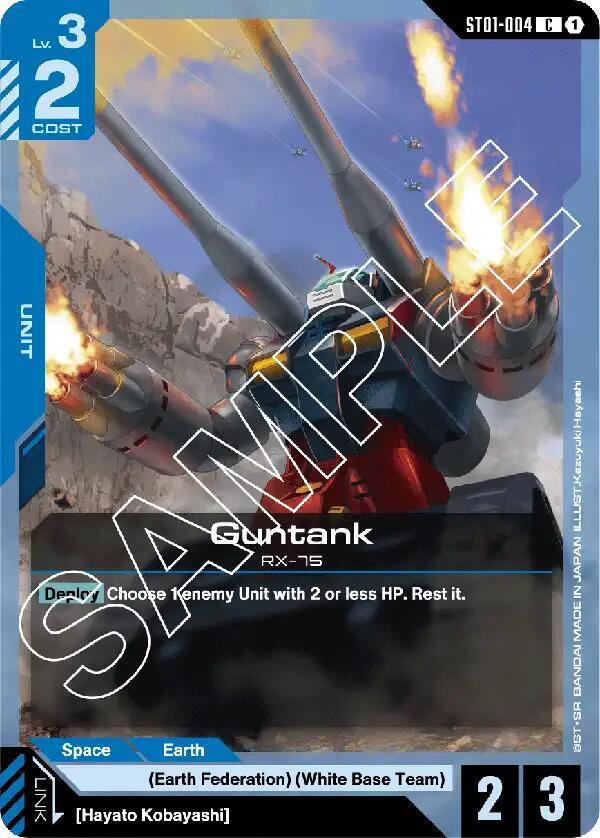 Guntank ST01-004 Gundam card