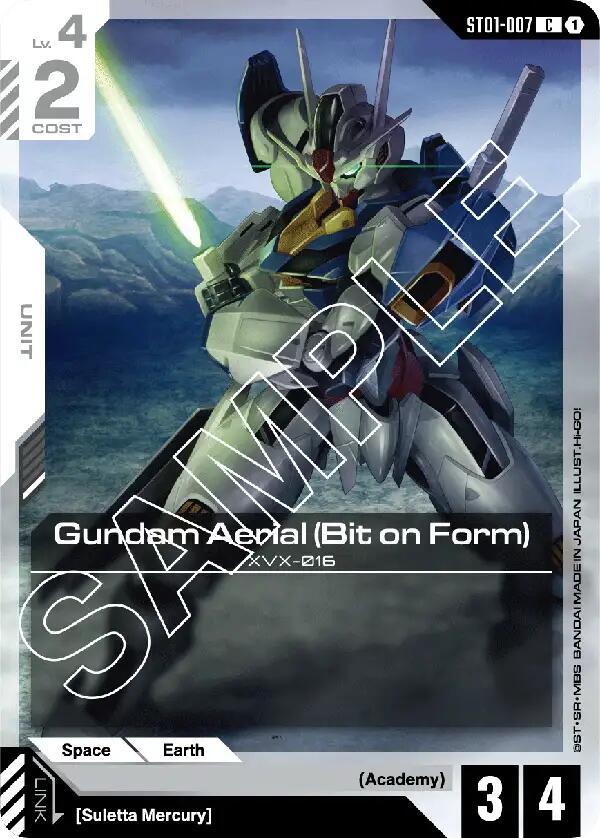 Gundam Aerial (Bit on Form) ST01-007 Gundam card