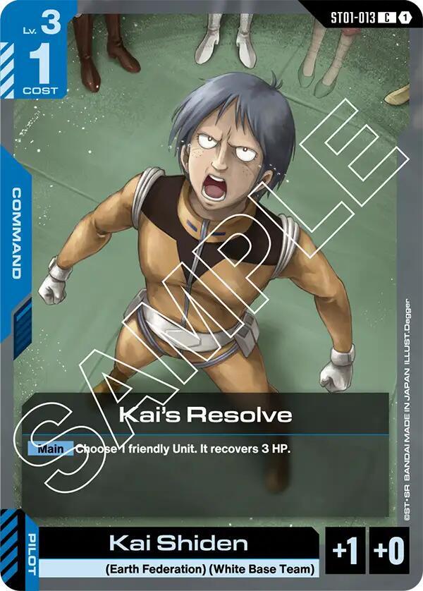 Kai's Resolve ST01-013 Gundam card