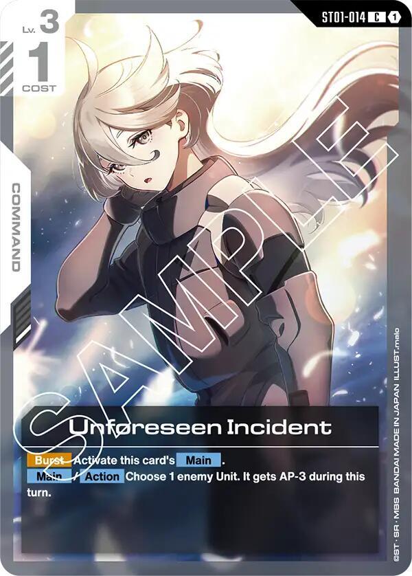 Unforeseen Incident ST01-014 Gundam card