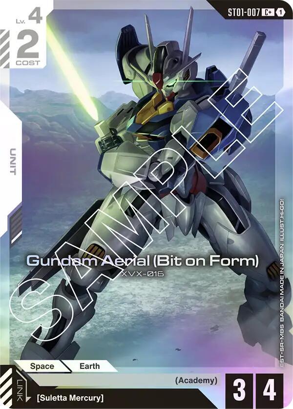 Gundam Aerial (Bit on Form) ST01-007 C+ Gundam card