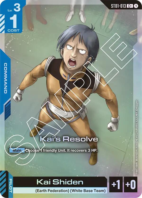 Kai's Resolve ST01-013 C+ Gundam card