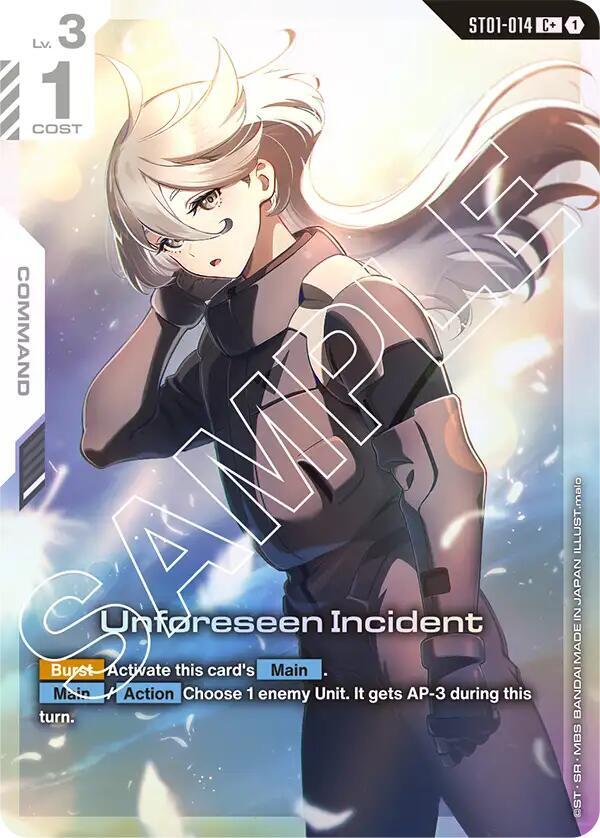 Unforeseen Incident ST01-014 C+ Gundam card