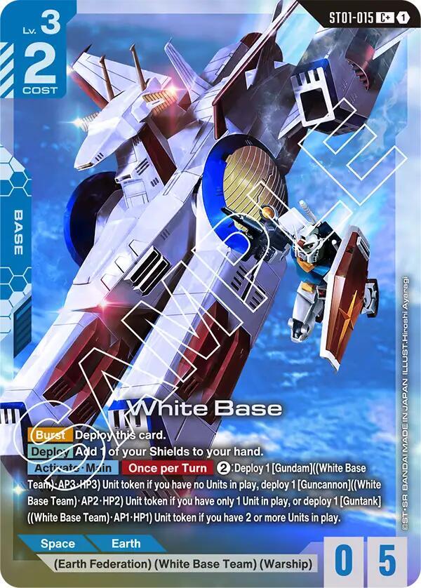 White Base ST01-015 C+ Gundam card