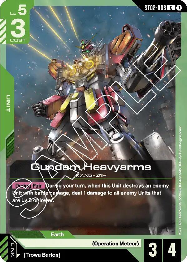 Gundam Heavyarms ST02-003 Gundam card