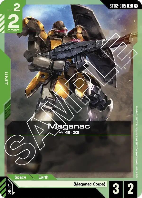 Maganac ST02-005 Gundam card