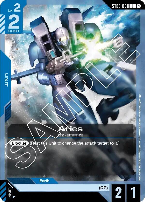 Aries ST02-008 Gundam card