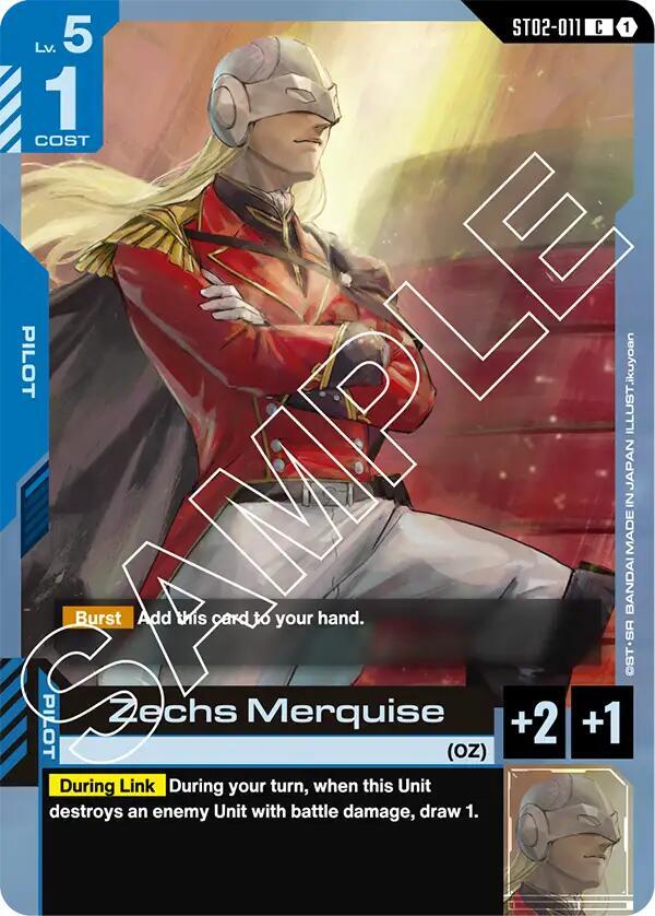 Zechs Merquise ST02-011 Gundam card