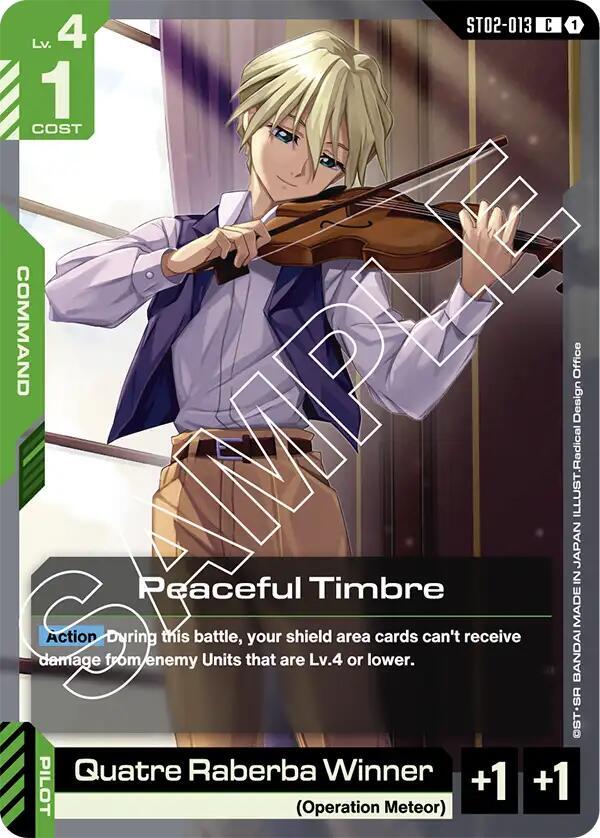 Peaceful Timbre ST02-013 Gundam card