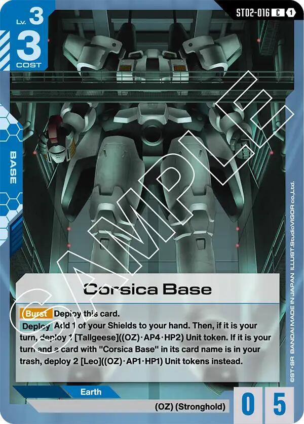 Corsica Base ST02-016 Gundam card