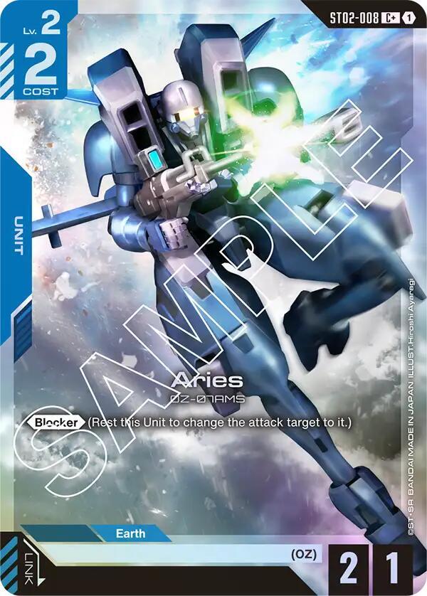 Aries ST02-008 C+ Gundam card
