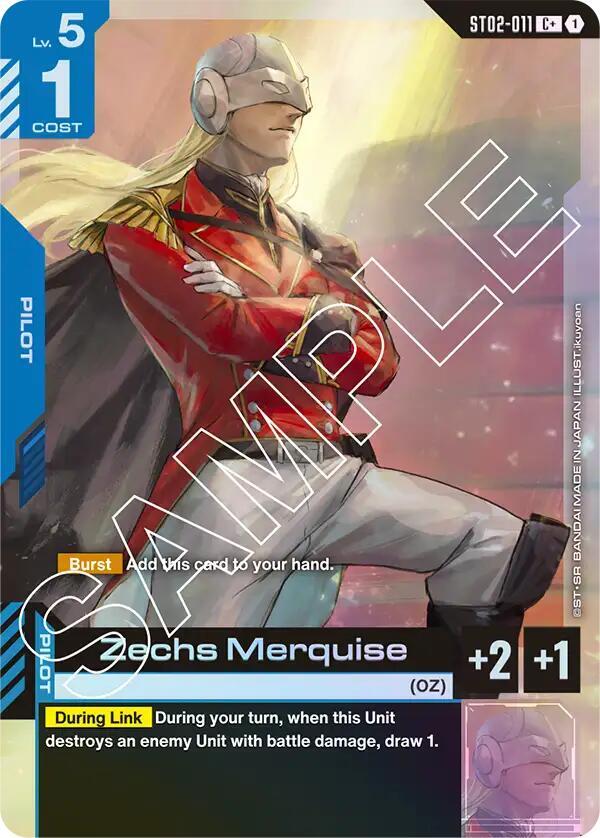 Zechs Merquise ST02-011 C+ Gundam card
