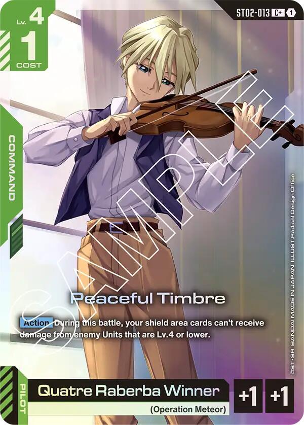 Peaceful Timbre ST02-013 C+ Gundam card