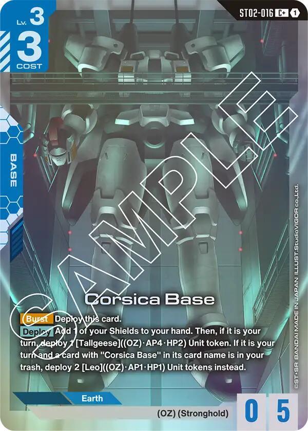 Corsica Base ST02-016 C+ Gundam card