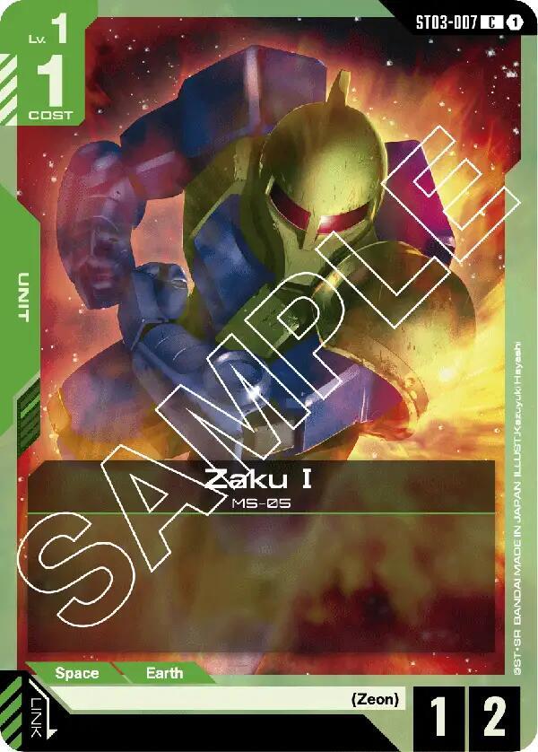 Zaku I ST03-007 Gundam card