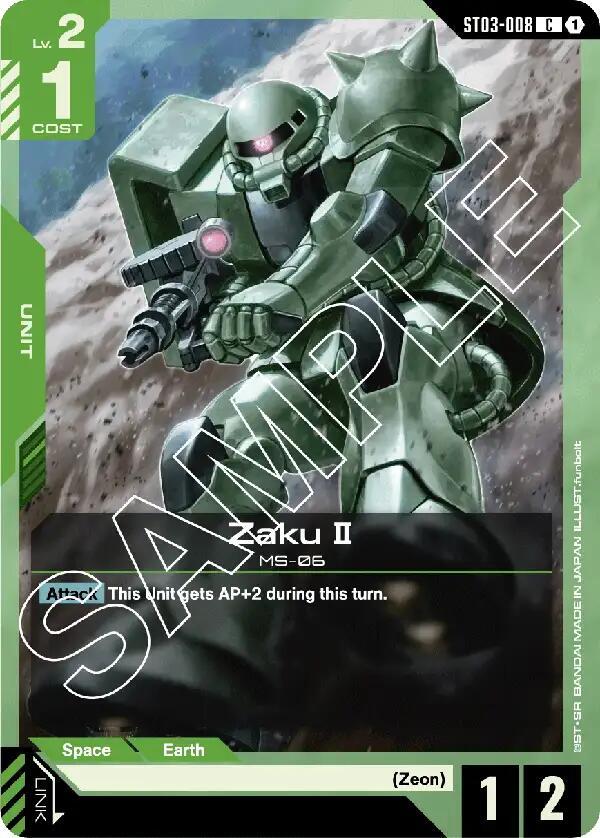 Zaku II ST03-008 Gundam card