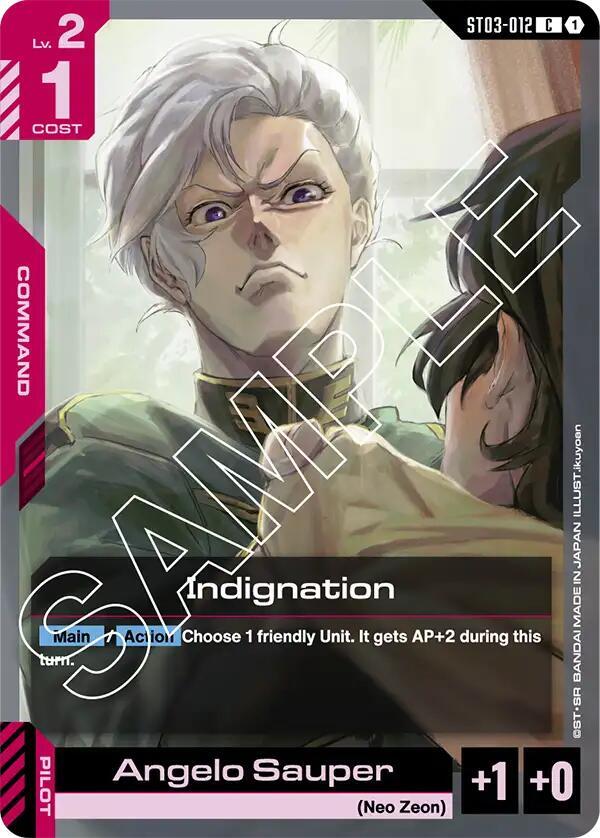 Indignation ST03-012 Gundam card
