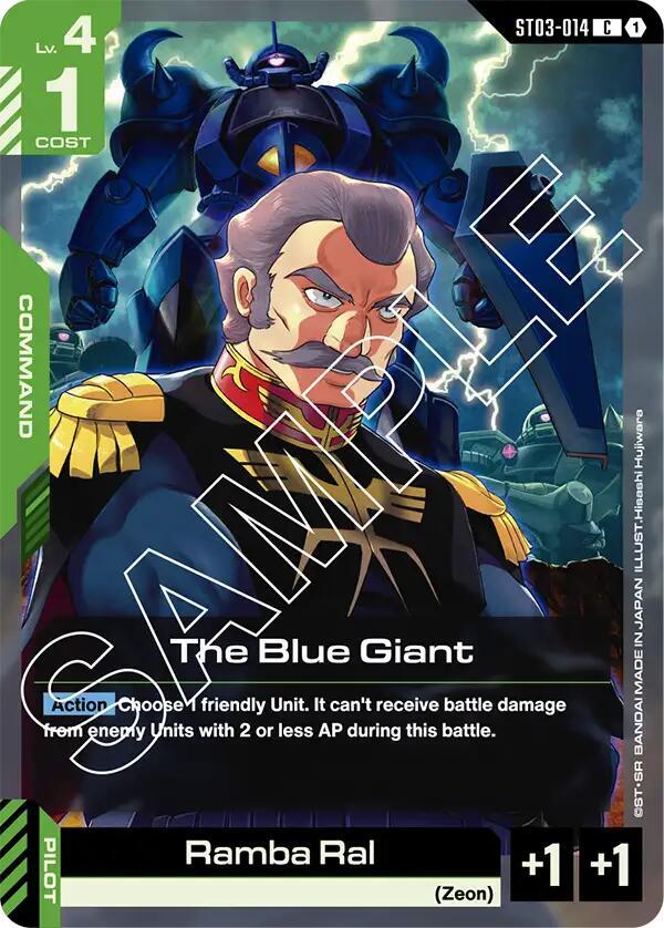 The Blue Giant ST03-014 Gundam card