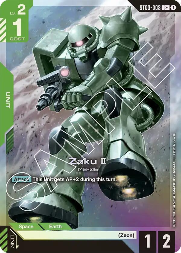 Zaku II ST03-008 C+ Gundam card