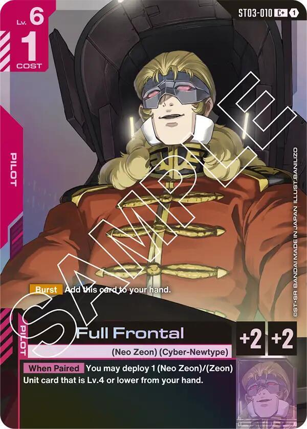 Full Frontal ST03-010 C+ Gundam card