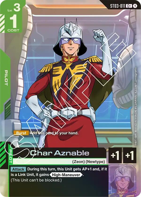 Char Aznable ST03-011 C+ Gundam card