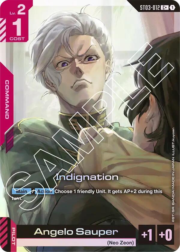 Indignation ST03-012 C+ Gundam card