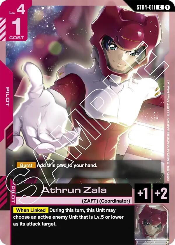 Athrun Zala ST04-011 Gundam card