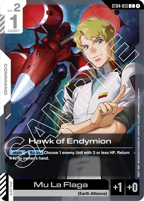 Hawk of Endymion ST04-013 Gundam card