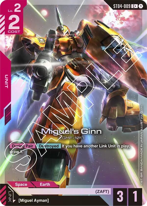 Miguel's Ginn ST04-009 C+ Gundam card