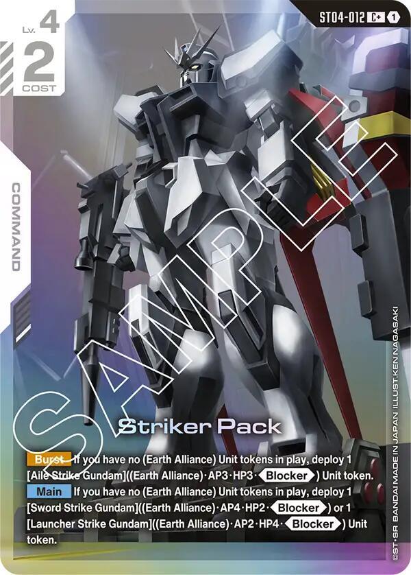 Striker Pack ST04-012 C+ Gundam card