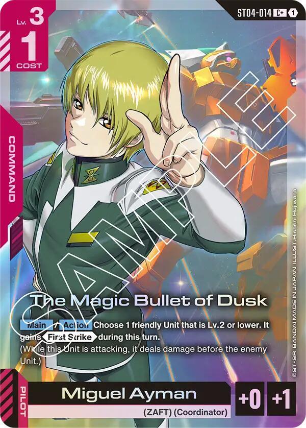The Magic Bullet of Dusk ST04-014 C+ Gundam card