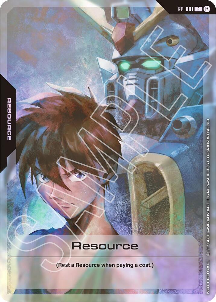 Resource (Edition Beta BANDAI TCG+ Store Trial Event) RP-001 Gundam card